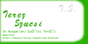 terez szucsi business card
